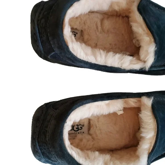 UGG Men's Blue Suede Moccasin Slipper Shoe Size 12